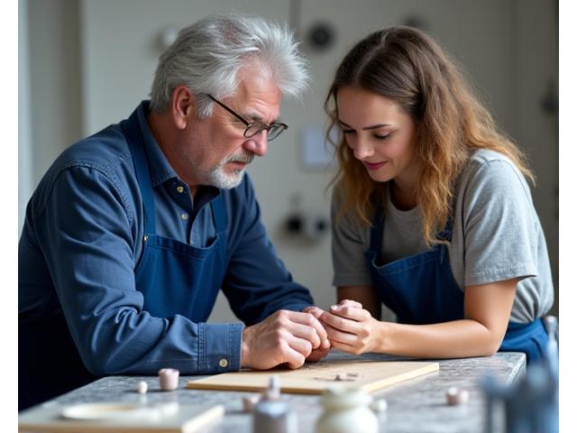 Individuāla mentors nodarbība ar stikla pūšanas meistaru