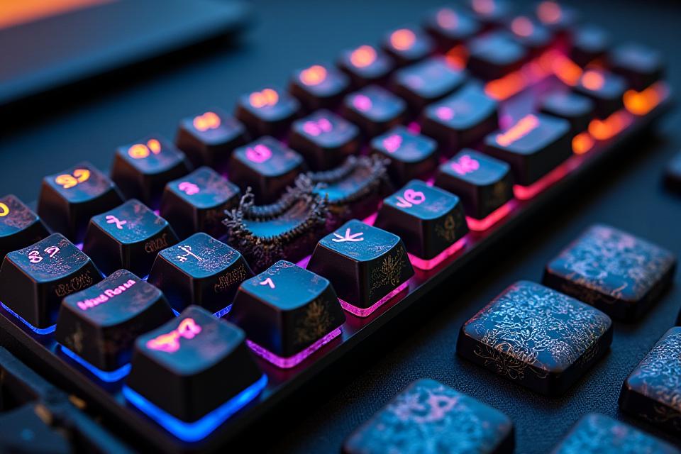 Klientu izveidoti personalizēti tastatūras taustiņi ar RGB apgaismojumu